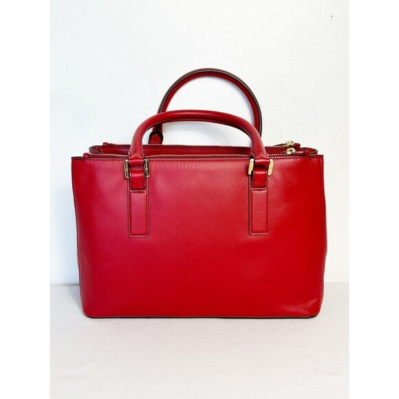 Tory Burch Saffiano Leather Robinson Double Zip Tote in Limited Edition Red - Ne - Picture 3 of 10
